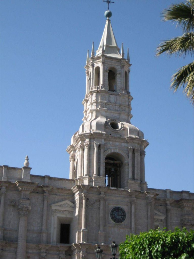 The cathedral in Arequipa borders a lovely square where locals gather to picnic and pass away the time. 