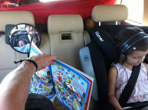 Look closely and you can see what our son really thought about car travel. Day trips? Not so much!