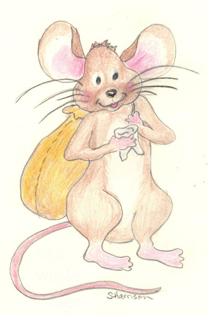 Ratoncito Perez, the "tooth mouse." Sketch by Sharrison Studios.
