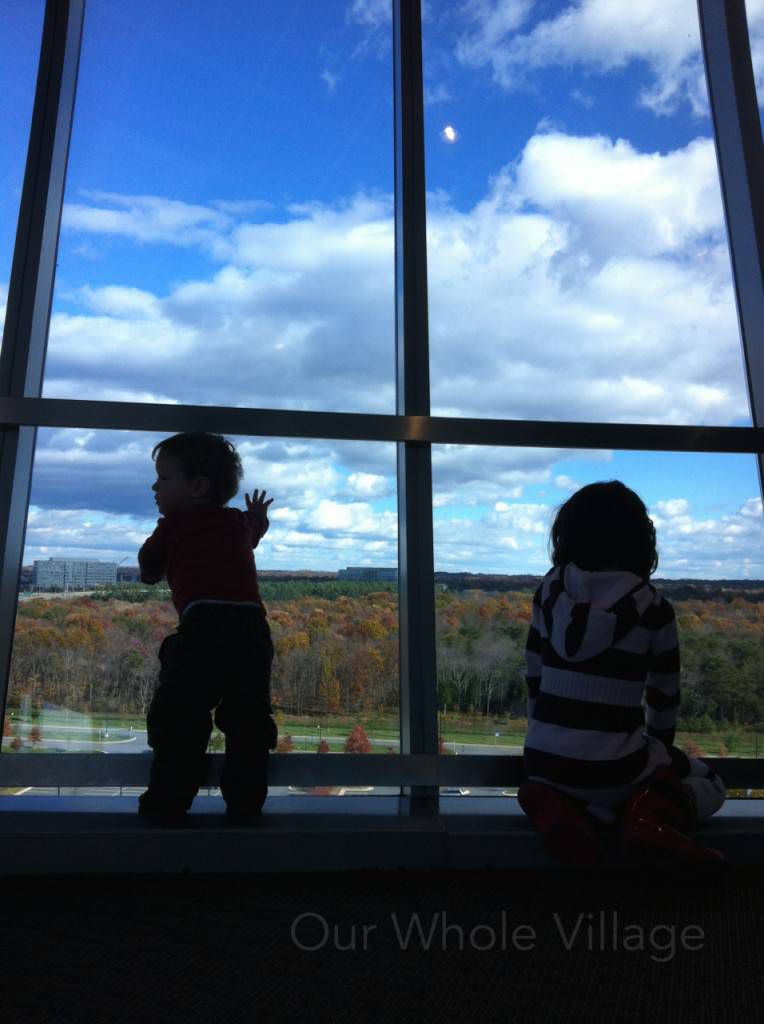 Taking a rest and enjoying the view from the observation tower.