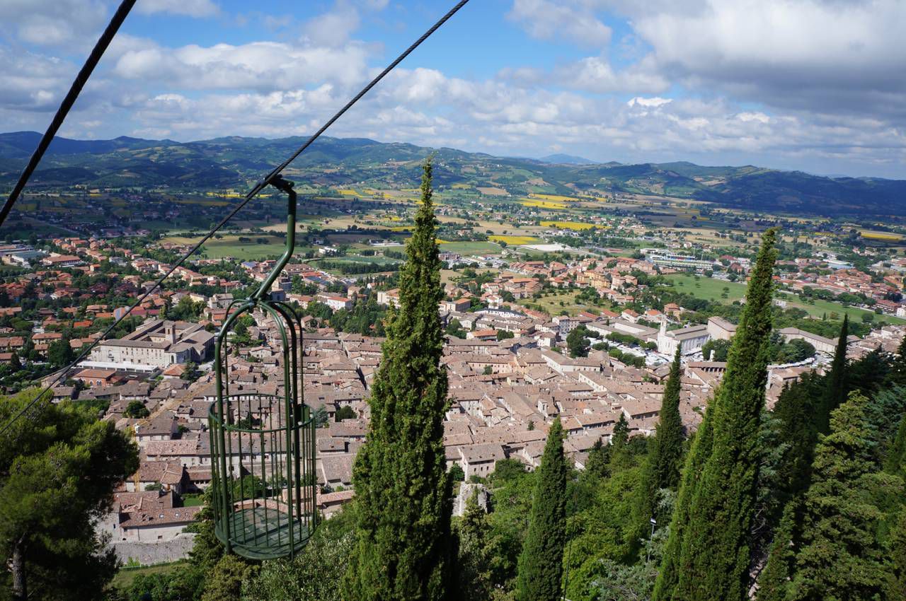 Funivia cable car in Gubbio: the kids loved it!