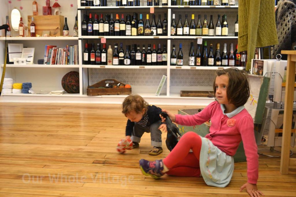 With a toy box to occupy the munchkins, a good wine selection and a super friendly owner, it's possible we stopped into Fiber & Vine three days in a row...