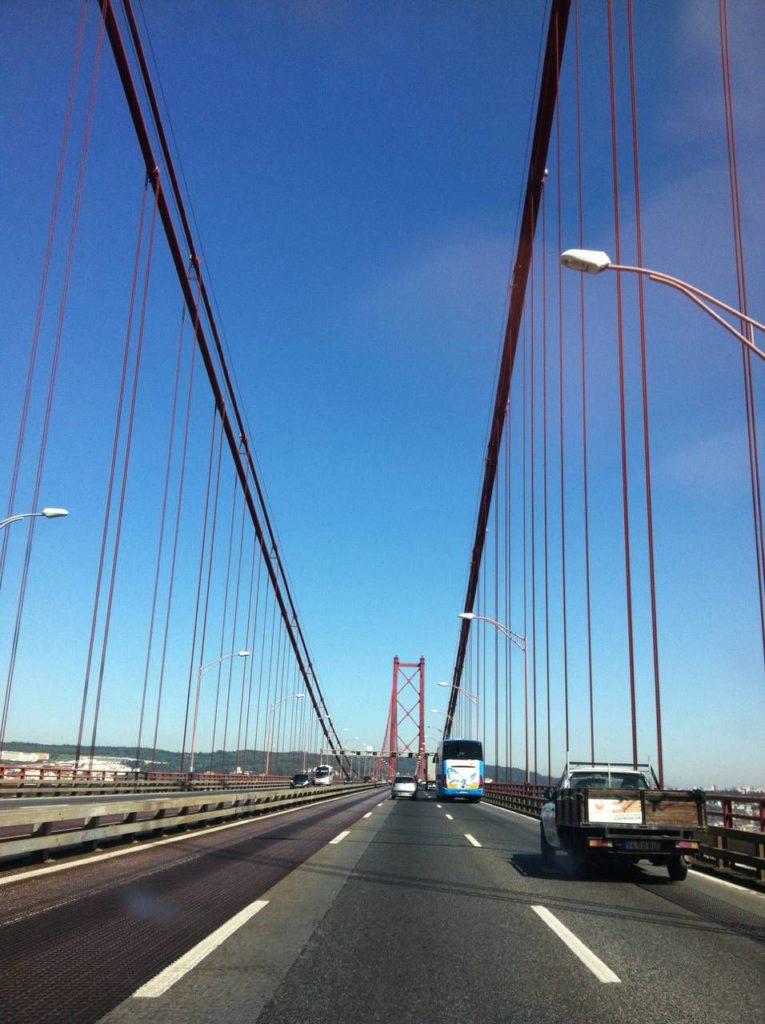 The gateway to Lisbon. We felt like we were back home in San Francisco, crossing the Golden Gate Bridge.