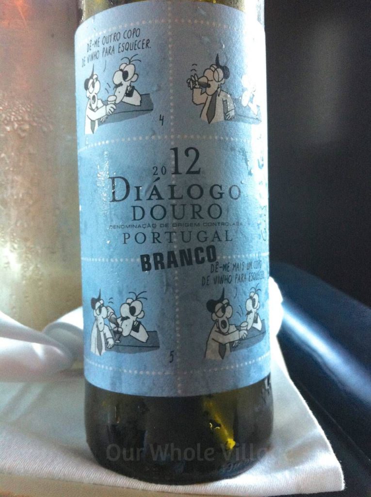 Local Portugese white wine. Light and refreshing with good body and a great (read: low) price tag!
