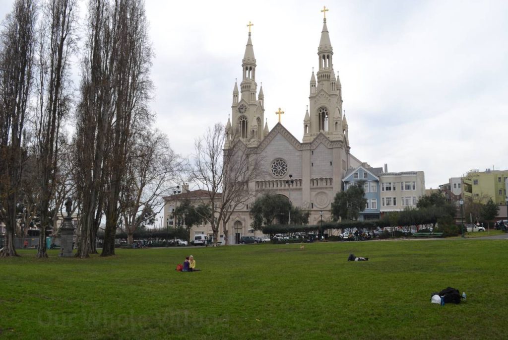 Washington Square in the North Beach neighborhood is a great place to relax or have a picnic. 