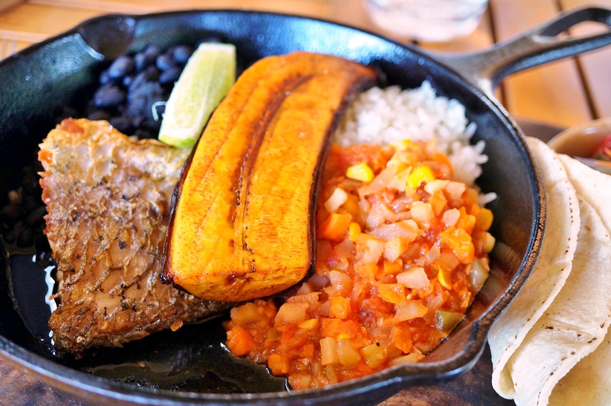 Costa Rican food rice and beans