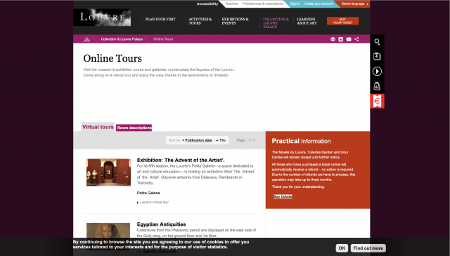 Louvre museum virtual tour