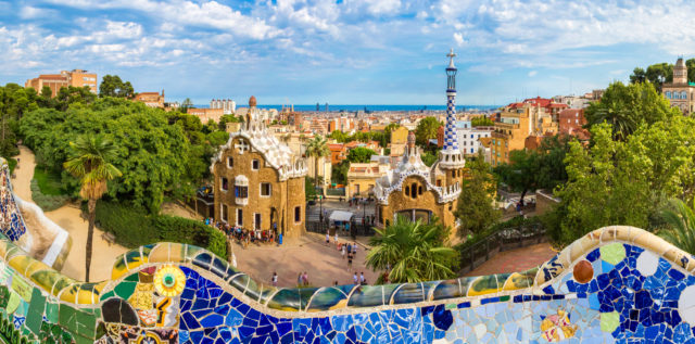 Park Guell with kids